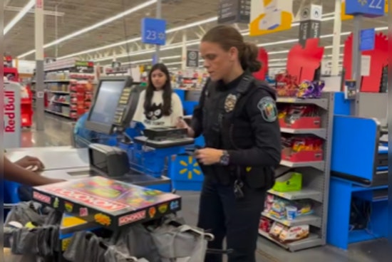 Hollywood Police Officers Spread Holiday Joy, Host Shopping Spree for Kids in Need with Walmart's Help