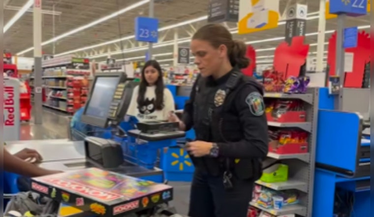 Hollywood Police Officers Spread Holiday Joy, Host Shopping Spree for Kids in Need with Walmart's Help