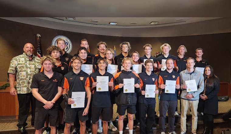 Huntington Beach High School's Water Polo Team Honored by Mayor After Historic CIF Championship Win