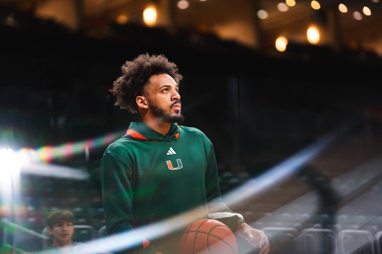 Hurricanes' Omier Spearheads Dominant 95-55 Win Over North Florida with Double-Double Performance