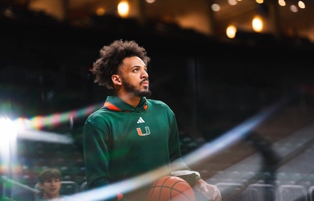 Hurricanes' Omier Spearheads Dominant 95-55 Win Over North Florida with Double-Double Performance