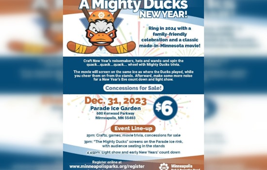 Minneapolis Rings in 2024 with Nostalgic 'Mighty Ducks' New Year's Eve Bash at Parade Ice Garden