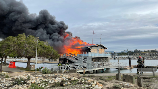 Inferno Engulfs Historic San Leandro Marina Building, Alameda County Firefighters Battle to Contain Blaze