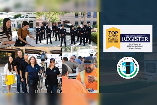 Irvine Named Top Workplace for Third Year by The Orange County Register