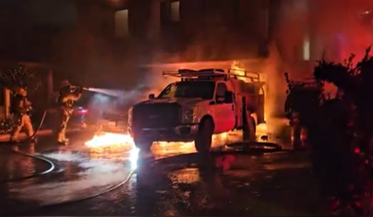 Los Angeles County Firefighters Battle Intense Blaze Amid Propane Hazards in Bell Gardens Apartment Complex