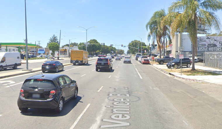 Los Angeles Firefighters Conduct Early Morning Auto Extrication in Single-Car Incident on Venice Boulevard