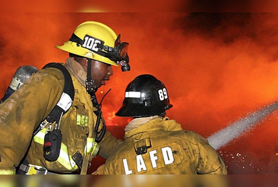 Los Angeles Firefighters Douse Blaze in Historical Boyle Heights Triplex