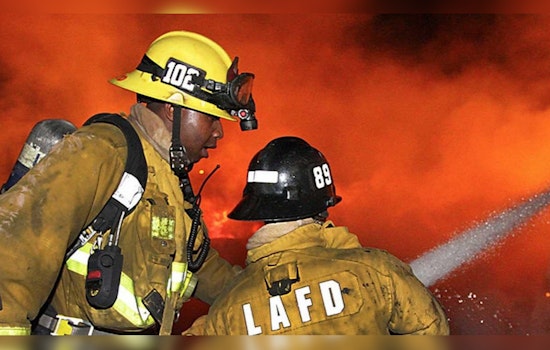 Los Angeles Firefighters Douse Blaze in Historical Boyle Heights Triplex
