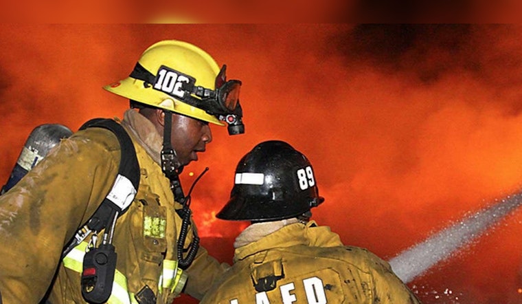 Los Angeles Firefighters Douse Blaze in Historical Boyle Heights Triplex