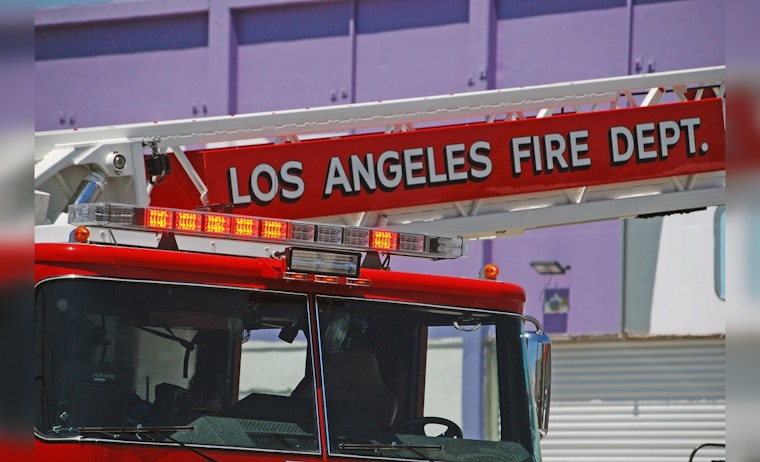 Los Angeles Firefighters Wrestle Blazing Inferno at Winnetka Residence