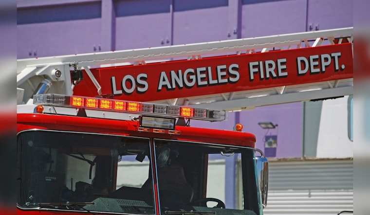 Los Angeles Firefighters Wrestle Blazing Inferno at Winnetka Residence