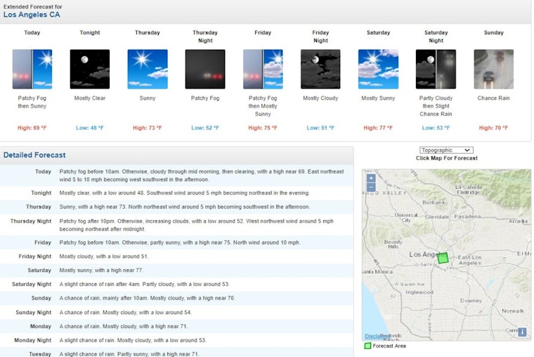 Los Angeles to Enjoy Gradual Clearing with Mild Temperatures, Weekend Rain Possible