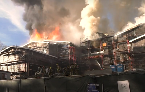 Massive Encino Mansion Under Construction Engulfed by Blaze