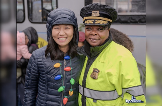 Mayor Michelle Wu and Boston Police Engage Communities with Festive Christmas Trolley Tour