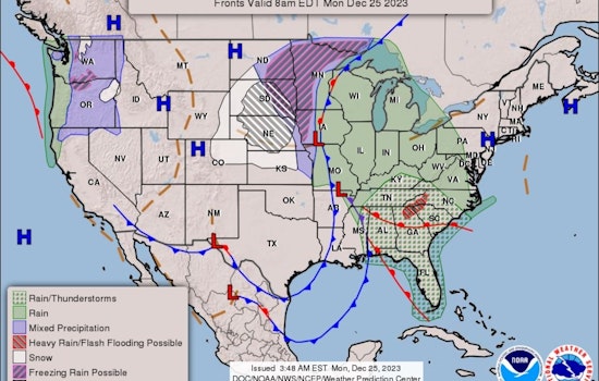 Minneapolis Residents Face Rain-Drenched Christmas, National Weather Service Reports