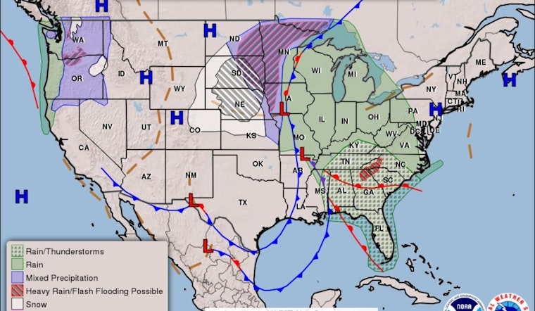 Minneapolis Residents Face Rain-Drenched Christmas, National Weather Service Reports