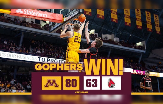 Minnesota Golden Gophers Secure 9th Victory in Impressive 80-63 Win Over Ball State