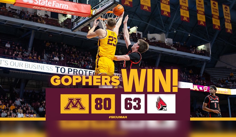 Minnesota Golden Gophers Secure 9th Victory in Impressive 80-63 Win Over Ball State