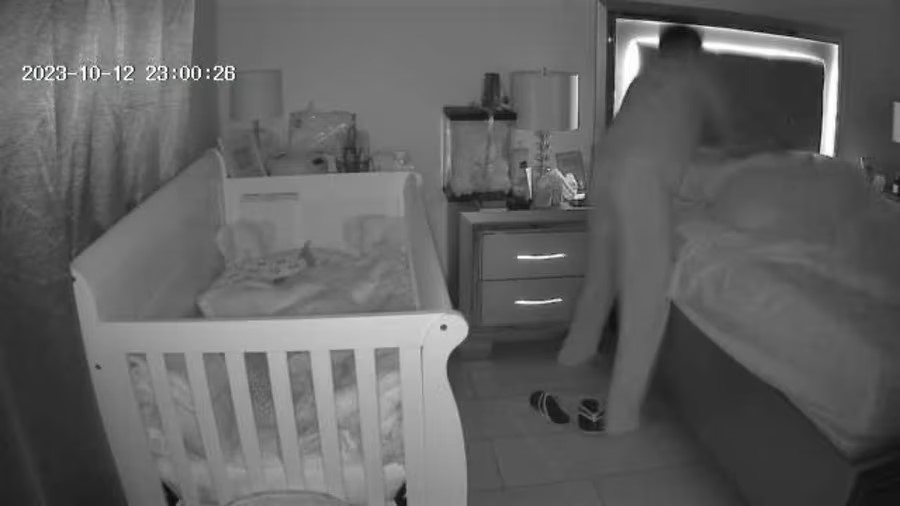 Derek Rosa standing over his mother on the day of her murder Derek Rosa standing over his mother on the day of her murder