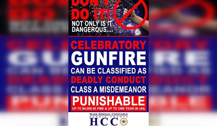 North Harris County Law Enforcement Cracks Down on New Year's Eve Celebratory Gunfire