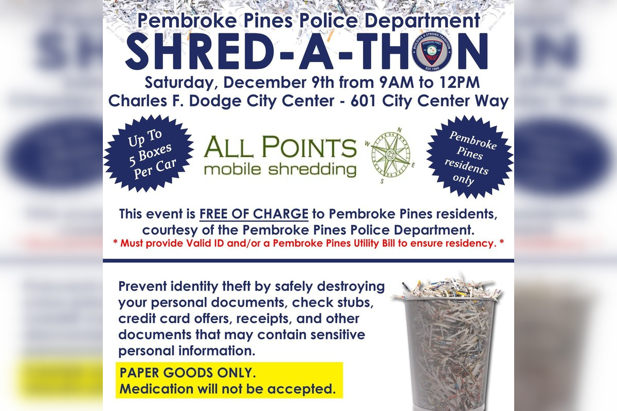 Pembroke Pines Police Host Secure Document, ShredAThon to Combat
