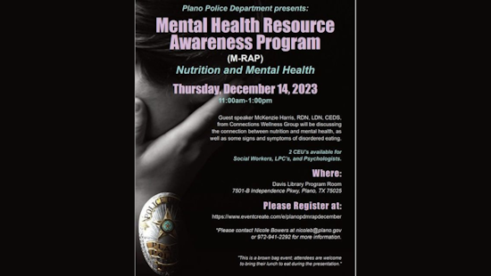 Plano Police Department Promotes Well-Being with Mental Health and Nutrition Awareness Program