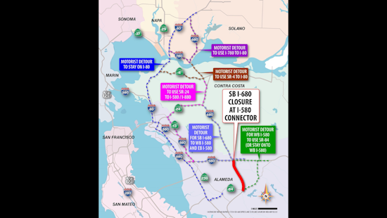 Pleasanton Southbound I-680 to Close Over MLK Weekend for Major Paving Overhaul