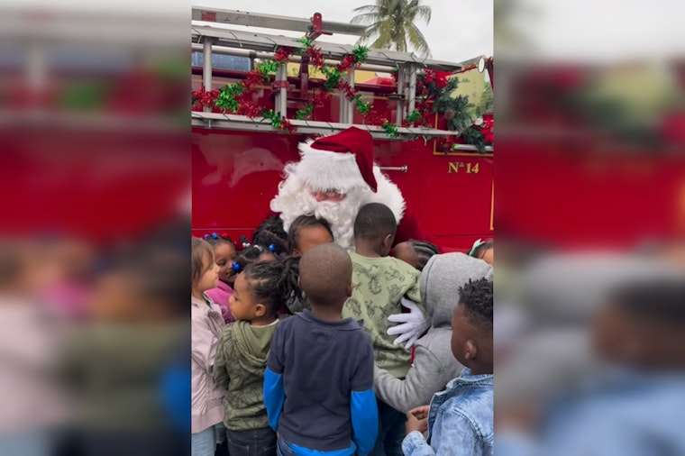 Pompano Beach and Miami Firefighters: Bring Christmas Cheer to Hundreds of Kids, With Gift Giving Tradition