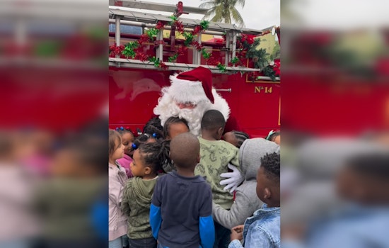 Pompano Beach and Miami Firefighters: Bring Christmas Cheer to Hundreds of Kids, With Gift Giving Tradition