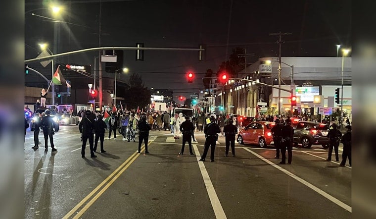 Protesters Swarm Beverly Hills Demanding Middle East Cease-Fire