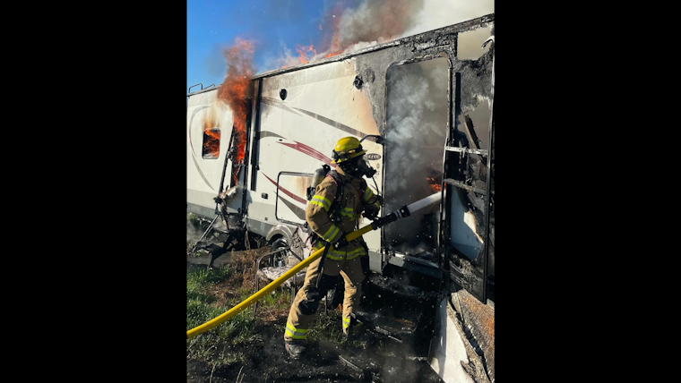 RV Fire in San Diego County Sparks Investigation, Resident Treated for Smoke Inhalation