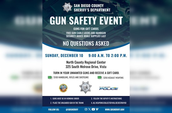 San Diego Law Enforcement Hosts Gun Buyback: Offering Gift Cards for Firearms