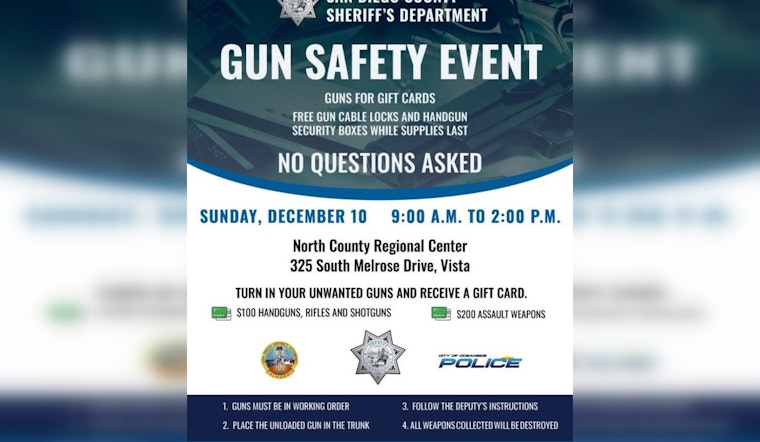 San Diego Law Enforcement Hosts Gun Buyback: Offering Gift Cards for Firearms