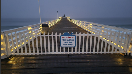 San Diego Officials Close Crystal Pier in Pacific Beach Due to High Surf Conditions