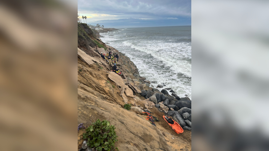San Diego Rescue Teams Battle Tide to Save Man Trapped in Cliffside Hole