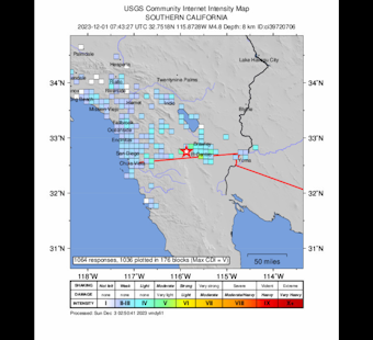 San Diego Shaken, Midnight Quake of 4.8 Rattles Beds Far and Wide