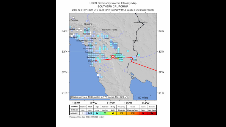 San Diego Shaken, Midnight Quake of 4.8 Rattles Beds Far and Wide