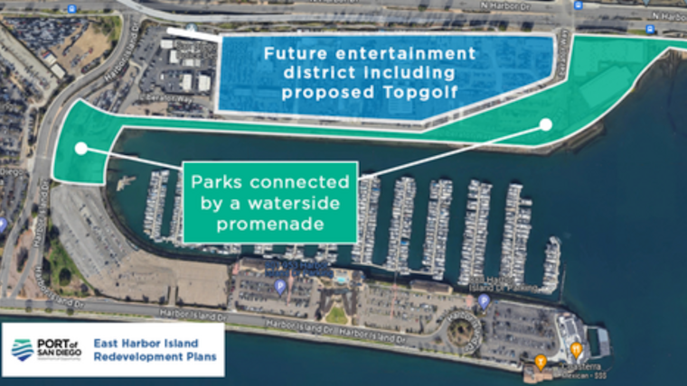 San Diego Shoreline to Transform with New Entertainment District on East Harbor Island
