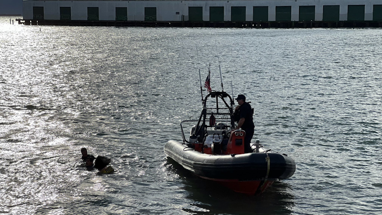 San Francisco Fire Department & Police Heroically Rescue Individual from Bay Waters Near Tourist Waterfront