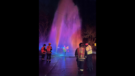 Sebastopol Erupts into Unexpected Urban Fountain After Vehicle Collides with Fire Hydrant
