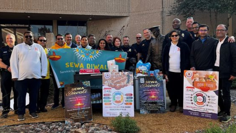 Sewa Diwali Team Donates 250 Pounds of Food to Plano Police, Emboldening Community Ties