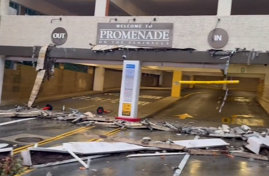 Southern California Mall Evades Disaster as Façade Collapses Amid Heavy Rains in Rolling Hills Estates