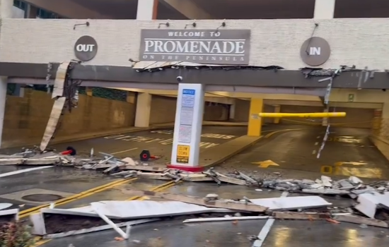 Southern California Mall Evades Disaster as Façade Collapses Amid Heavy Rains in Rolling Hills Estates