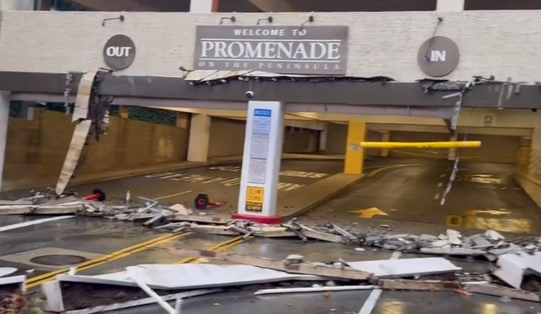 Southern California Mall Evades Disaster as Façade Collapses Amid Heavy Rains in Rolling Hills Estates
