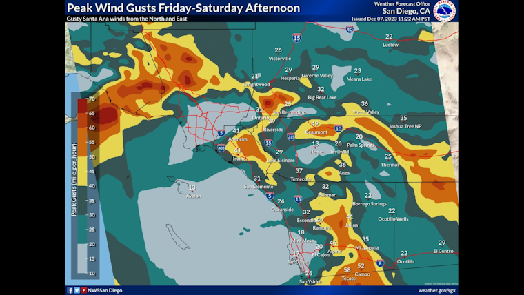 Southern California on High Alert for Wildfire Risk as Santa Ana Winds Threaten Inland Empire
