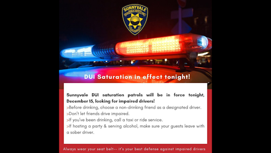 Sunnyvale Law Enforcement Ramps Up DUI Patrols to Thwart Impaired Driving