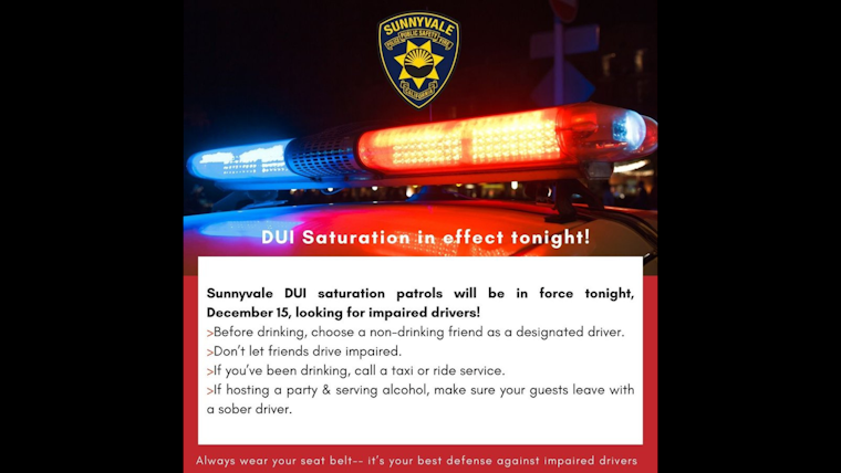 Sunnyvale Law Enforcement Ramps Up DUI Patrols to Thwart Impaired Driving