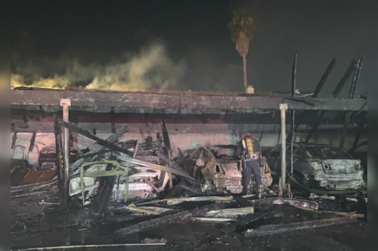 Tustin Torched, No Injuries as 35 Fearless Firefighters Battle $450K Auto Inferno on Walnut Ave