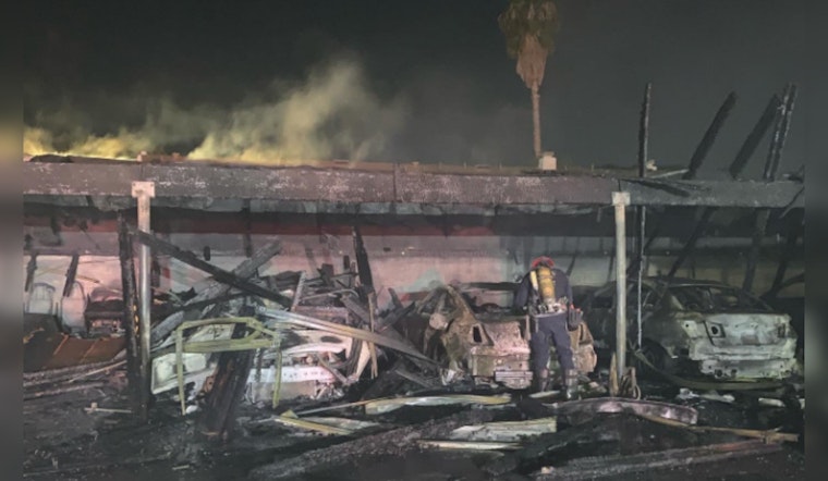 Tustin Torched, No Injuries as 35 Fearless Firefighters Battle $450K Auto Inferno on Walnut Ave