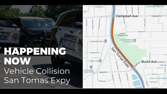 Two Men Pronounced Dead after Vehicle Crashes into Tree on San Tomas Expressway in Campbell